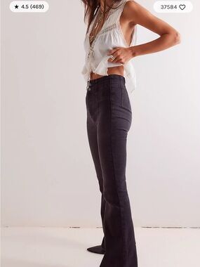 We The Free Black High-Rise Flare Jeans